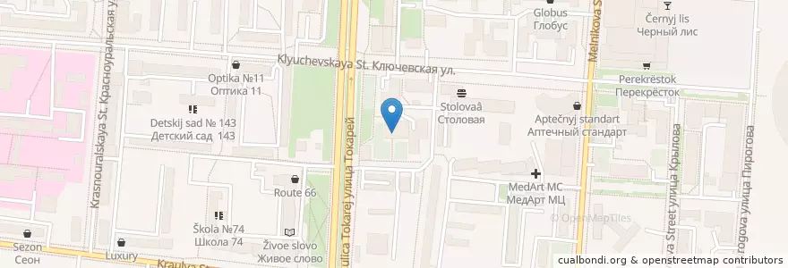 Mapa de ubicacion de Стоматология en روسيا, منطقة فيدرالية أورالية, أوبلاست سفردلوفسك, بلدية يكاترينبورغ.