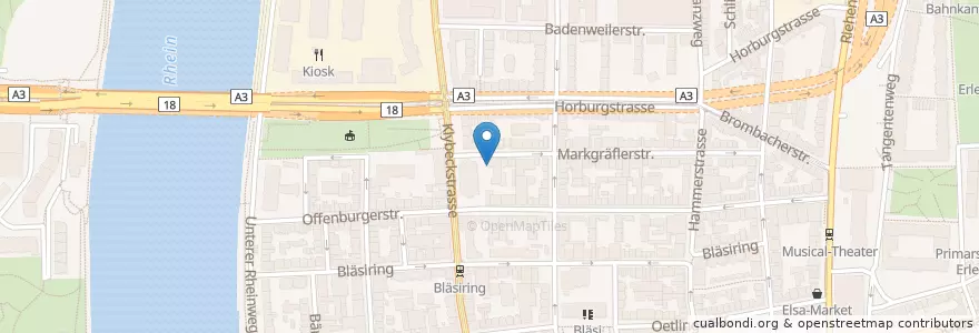 Mapa de ubicacion de Gemeinsam Café en Schweiz/Suisse/Svizzera/Svizra, Basel-Stadt, Basel.