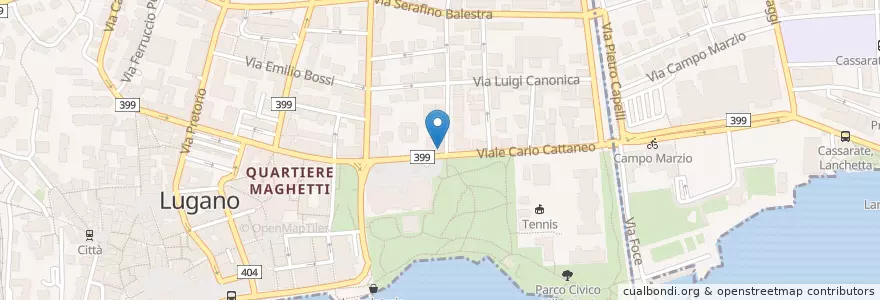 Mapa de ubicacion de cafe a portè en 스위스, Ticino, Distretto Di Lugano, Lugano, Circolo Di Lugano Ovest.