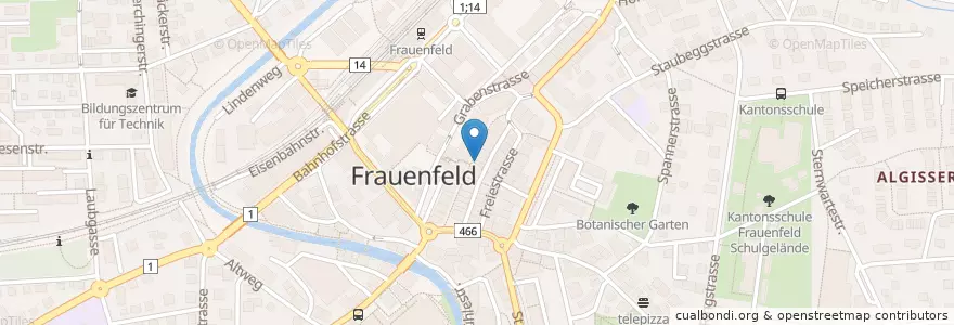 Mapa de ubicacion de La Trouvaille en Suisse, Thurgovie, Bezirk Frauenfeld, Frauenfeld.