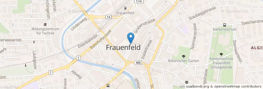 Mapa de ubicacion de La Terrasse en Switzerland, Thurgau, Bezirk Frauenfeld, Frauenfeld.