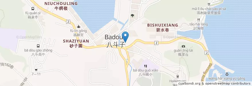 Mapa de ubicacion de 旗魚羹 en Taiwan, Taiwan Province, Keelung, Zhongzheng.