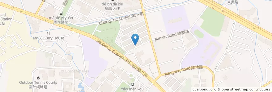 Mapa de ubicacion de 日荃蒸餃 en Taïwan, Province De Taïwan, Hsinchu, 東區.