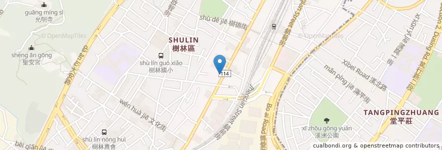 Mapa de ubicacion de 賀元中醫 en تايوان, تايبيه الجديدة, 樹林區.