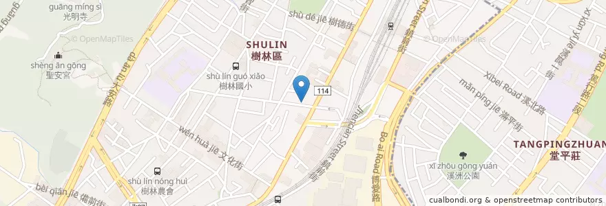 Mapa de ubicacion de 地球村港式燒臘 en 臺灣, 新北市, 樹林區.