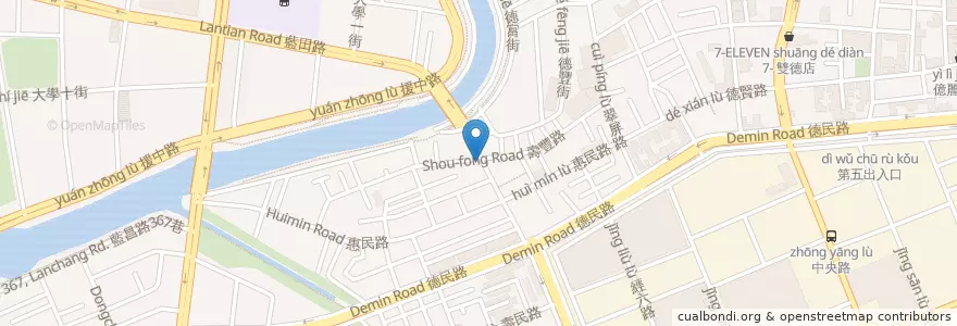 Mapa de ubicacion de 五円紙の鍋 益群店 en 타이완, 가오슝시, 난쯔구.