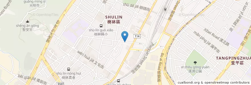 Mapa de ubicacion de 菲啡咖啡 en Taïwan, Nouveau Taipei, Shulin.