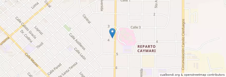 Mapa de ubicacion de Cine en キューバ, Granma, Manzanillo, Ciudad De Manzanillo.