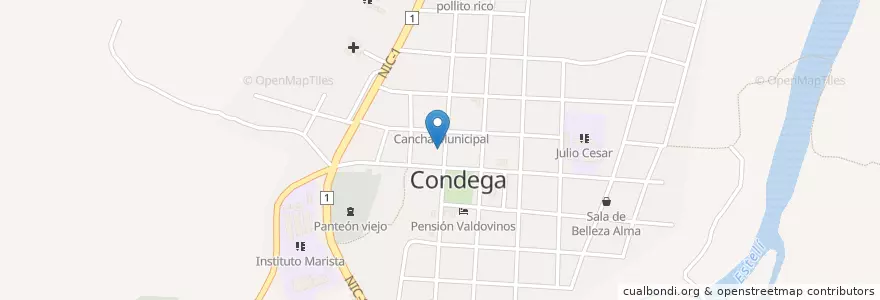Mapa de ubicacion de Papajam Pizza en نيكاراجوا, Estelí, Condega (Municipio).