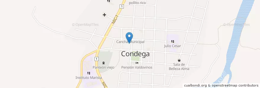 Mapa de ubicacion de Correos de Nicaragua en 尼加拉瓜, Estelí, Condega (Municipio).