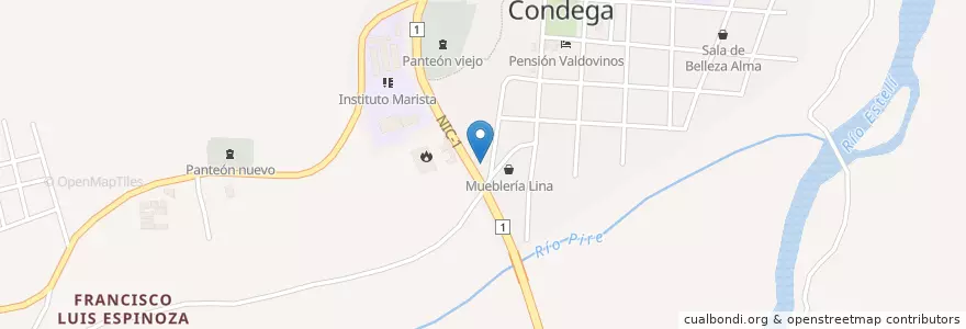 Mapa de ubicacion de Restaurante Linda Vista en Nicarágua, Estelí, Condega (Municipio).