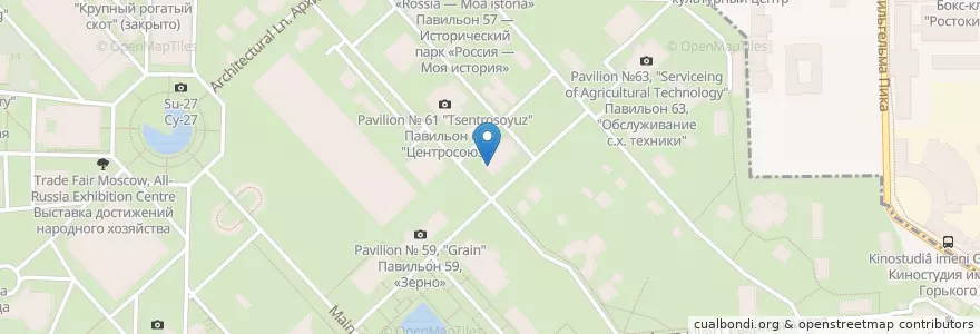 Mapa de ubicacion de Ласточка en Rusia, Центральный Федеральный Округ, Москва, Северо-Восточный Административный Округ, Останкинский Район.