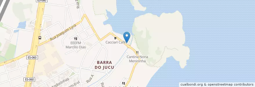 Mapa de ubicacion de Nosso Cantinho Bar en 브라질, 남동지방, 이스피리투산투.