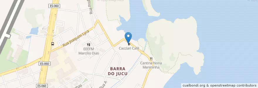 Mapa de ubicacion de Cacciari Café en البَرَازِيل, المنطقة الجنوبية الشرقية, إسبيريتو سانتو.