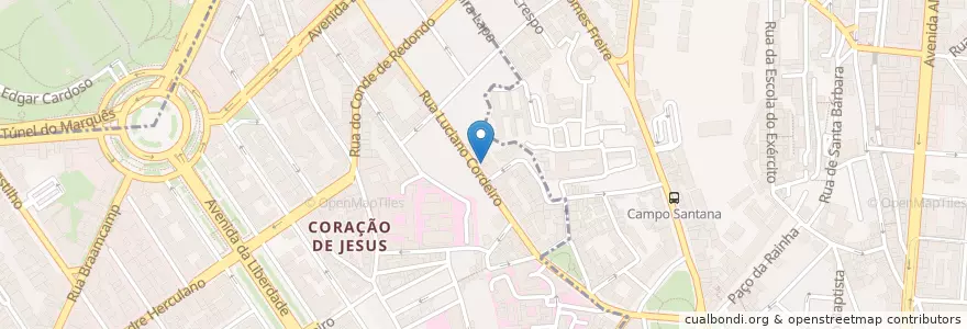 Mapa de ubicacion de Pastelaria Cordeiro en Portugal, Área Metropolitana De Lisboa, Lisboa, Grande Lisboa, Lisboa, Arroios, Santo António.