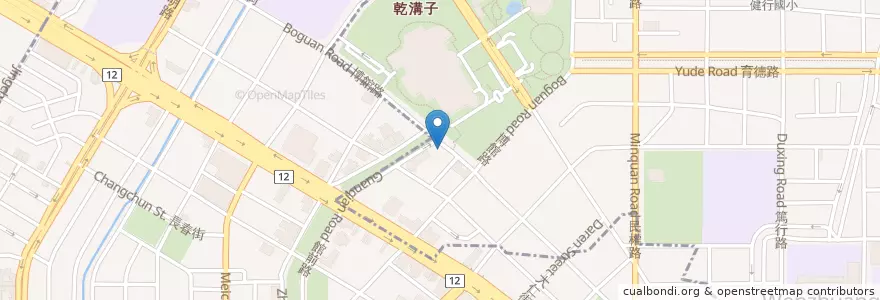 Mapa de ubicacion de 一方陳家台灣水果茶 en 臺灣, 臺中市, 西區.