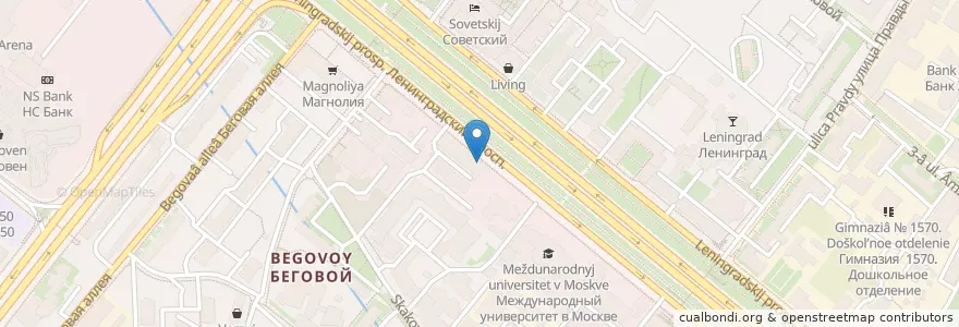 Mapa de ubicacion de Илья Муромец en Rússia, Distrito Federal Central, Москва, Северный Административный Округ, Район Беговой.