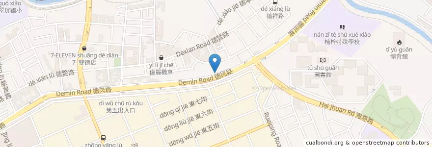 Mapa de ubicacion de 德民動物醫院 en Taiwán, Kaohsiung, 楠梓區.