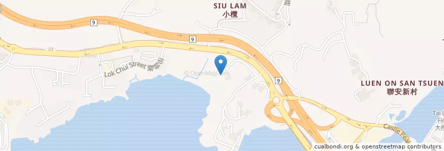 Mapa de ubicacion de 小欖燒烤樂園 BBQ by the Beach en 중국, 홍콩, 광둥성, 신제, 屯門區 Tuen Mun District.