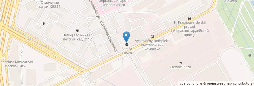 Mapa de ubicacion de Богатырь №1 en Rusia, Distrito Federal Central, Москва, Distrito Administrativo Central, Пресненский Район.
