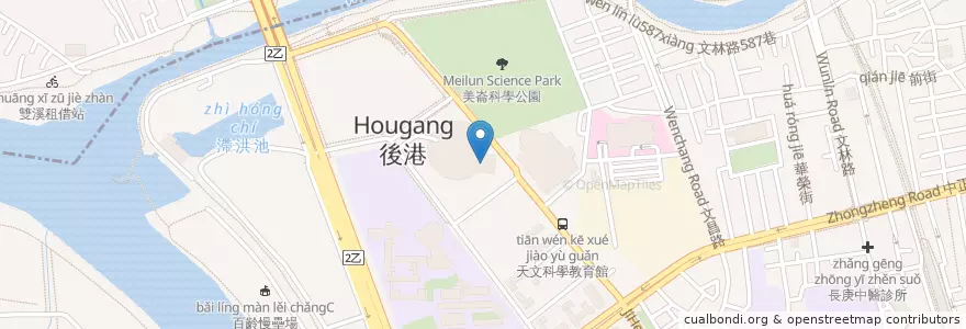 Mapa de ubicacion de 科教館地下美食街 en Taiwán, Nuevo Taipéi, Taipéi, 士林區.