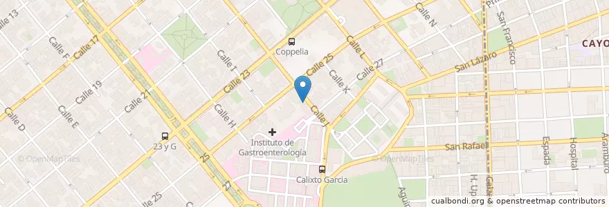 Mapa de ubicacion de Cafeteria Monte Carlo en キューバ, La Habana, Plaza De La Revolución.