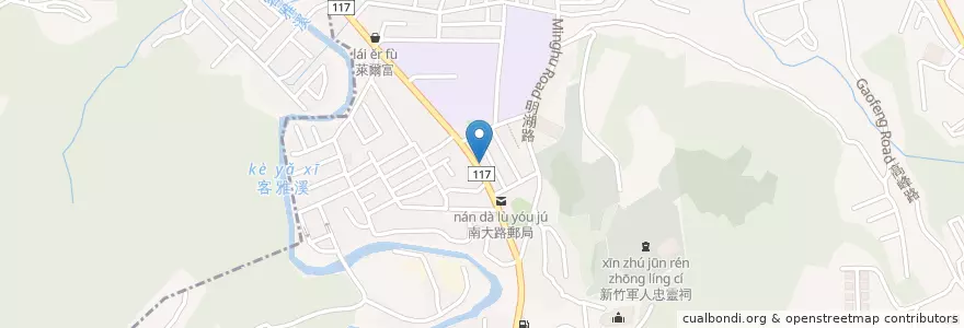Mapa de ubicacion de 蒜翻天 en تايوان, مقاطعة تايوان, سين شو, 東區.