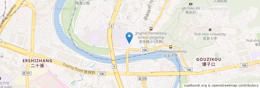 Mapa de ubicacion de 吉祥素食自助餐 en تايوان, تايبيه الجديدة, 文山區.