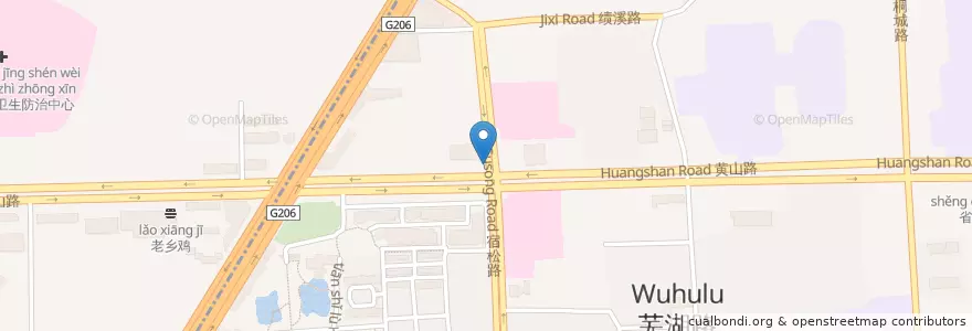 Mapa de ubicacion de 中国工商银行黄山路支行 en Çin, Anhui, Hefei, 包河区 (Baohe), 合肥市区, 芜湖路街道.