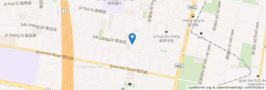 Mapa de ubicacion de 丹丹漢堡 en تايوان, كاوهسيونغ, 三民區.