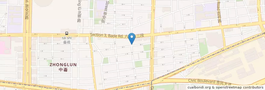 Mapa de ubicacion de 羊暘珍品小吃 en 臺灣, 新北市, 臺北市, 松山區.