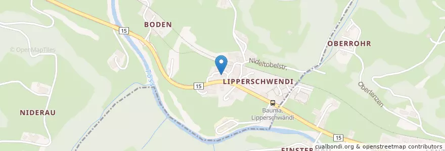 Mapa de ubicacion de Freihof en Schweiz/Suisse/Svizzera/Svizra, Zürich, Bezirk Pfäffikon, Fischenthal, Bauma.