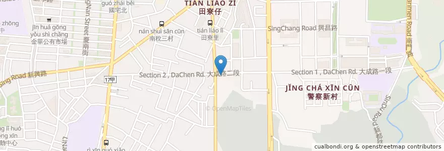 Mapa de ubicacion de 三媽臭臭鍋 en Taiwan, Tainan, Distretto Meridionale.
