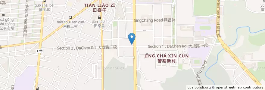 Mapa de ubicacion de 東門火雞肉飯 en 타이완, 타이난 시, 난구.