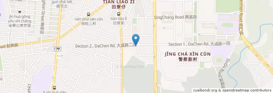 Mapa de ubicacion de 阿滿牛肉湯 en Tayvan, 臺南市, 南區.