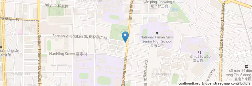 Mapa de ubicacion de 早安美芝城 en Taiwan, 臺南市, 中西區.