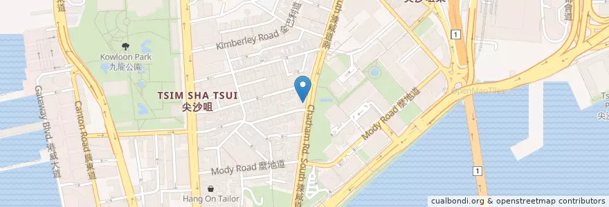 Mapa de ubicacion de Ya Kun Coffee & Toast en China, Guangdong, Hong Kong, Kowloon, Wilayah Baru, 油尖旺區 Yau Tsim Mong District.