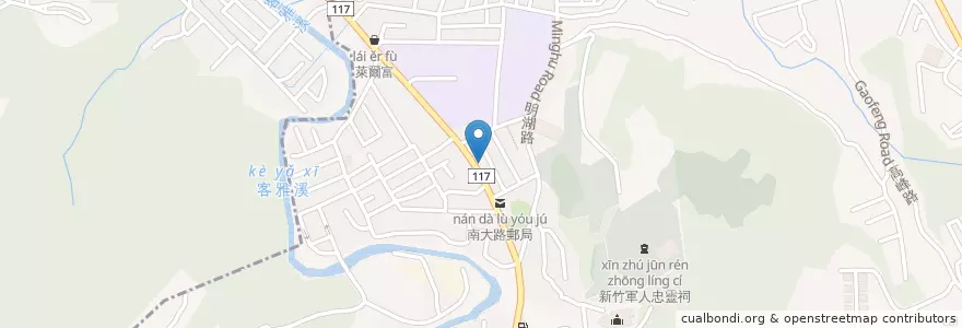 Mapa de ubicacion de 拉亞漢堡 en تایوان, 臺灣省, سینچو, 東區.