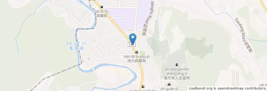 Mapa de ubicacion de 海南雞肉飯 en Taiwan, Provincia Di Taiwan, Hsinchu, 東區.