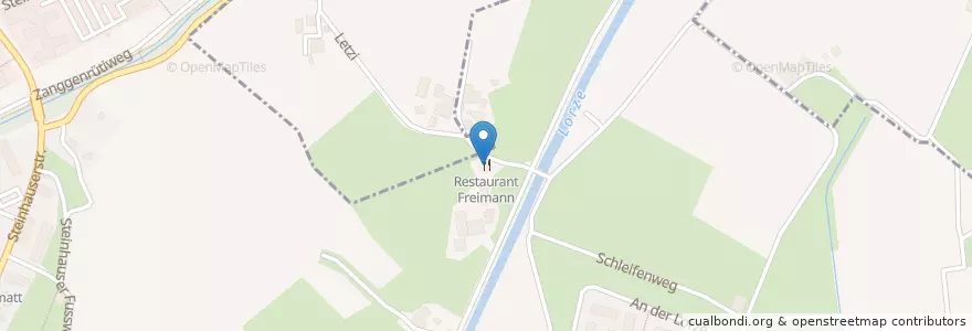 Mapa de ubicacion de Restaurant Freimann en Switzerland, Zug, Zug.