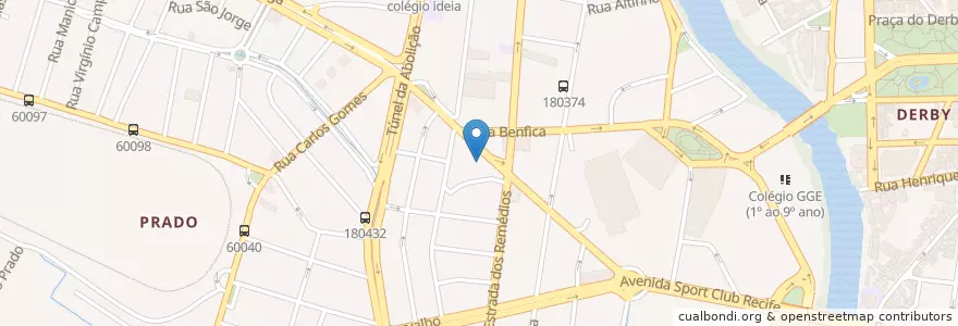Mapa de ubicacion de Caixa Econômica Federal en 巴西, 东北部, 伯南布哥, Região Geográgica Imediata Do Recife, Região Geográfica Intermediária Do Recife, Região Metropolitana Do Recife, 累西腓.