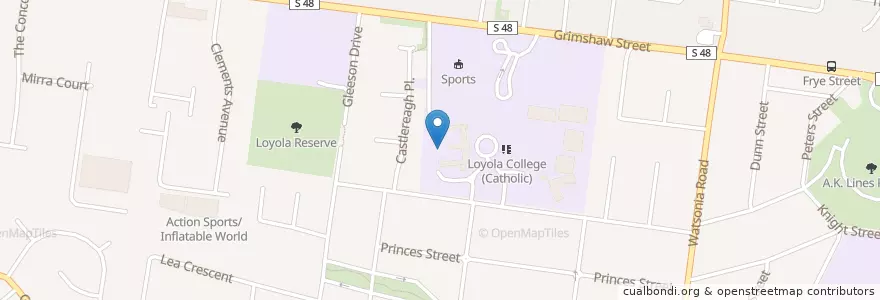 Mapa de ubicacion de Fountain en Avustralya, Victoria, City Of Banyule.