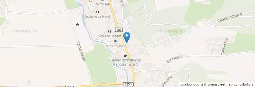 Mapa de ubicacion de Tierarztpraxis am Rössliplatz en Швейцария, Аргау, Bezirk Aarau, Muhen.