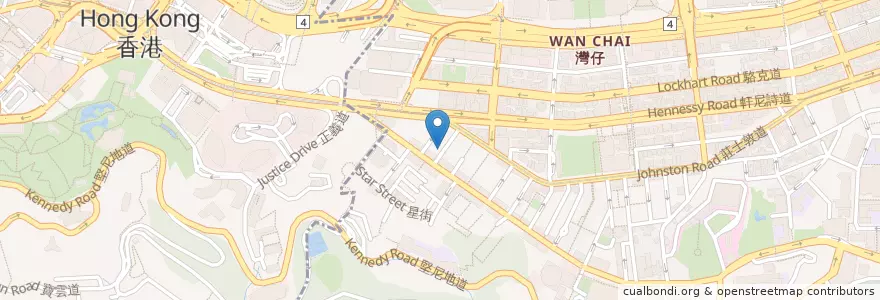 Mapa de ubicacion de The Butchers Club en China, Guangdong, Hongkong, Hongkong, New Territories, 灣仔區 Wan Chai District.