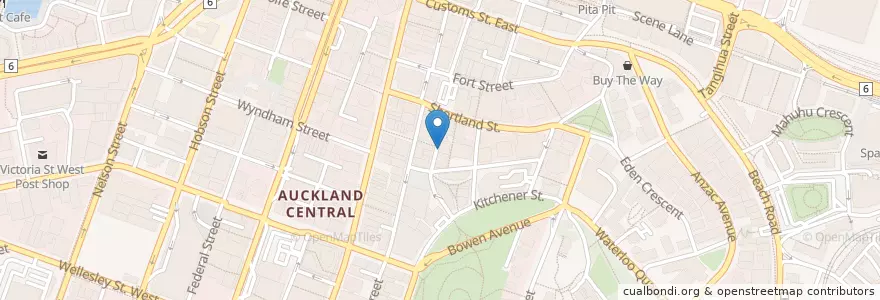Mapa de ubicacion de Al's Deli en Nova Zelândia, Auckland, Waitematā.