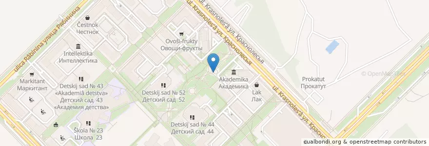 Mapa de ubicacion de Скамья Примирения en Russie, District Fédéral De L'Oural, Oblast De Sverdlovsk, Городской Округ Екатеринбург.