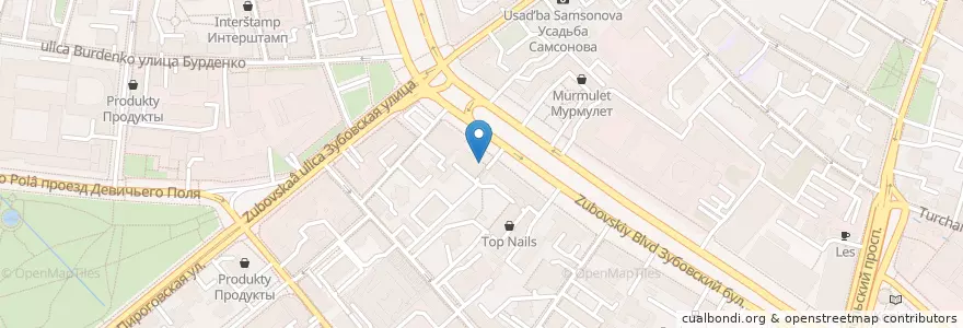 Mapa de ubicacion de Он Клиник en Russland, Föderationskreis Zentralrussland, Moskau, Zentraler Verwaltungsbezirk, Район Хамовники.
