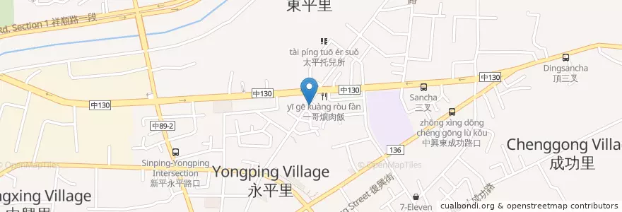 Mapa de ubicacion de 加水站 en Taiwan, Taichung, Taiping District.