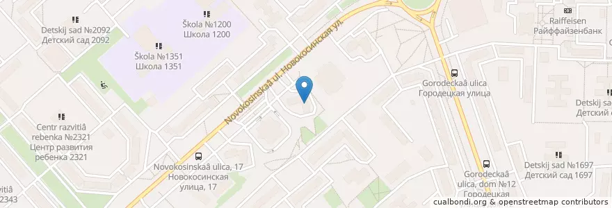 Mapa de ubicacion de Лаборатория en Russia, Distretto Federale Centrale, Москва, Восточный Административный Округ, Район Новокосино.