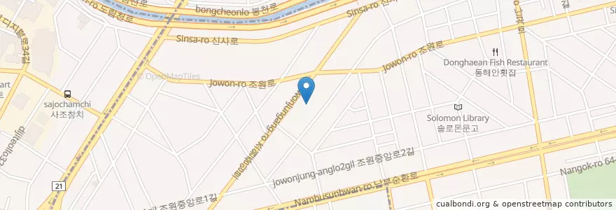 Mapa de ubicacion de 조원동 en كوريا الجنوبية, سول, 조원동.